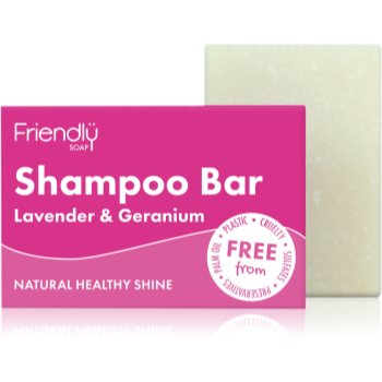 Friendly Soap Natural Shampoo Bar Lavender & Geranium săpun natural pentru păr - imagine 2